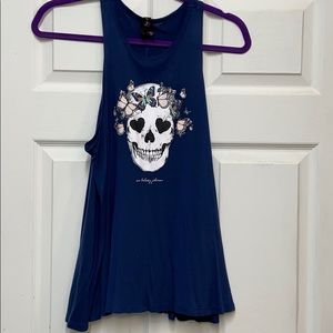 Sugar skull racer back tank